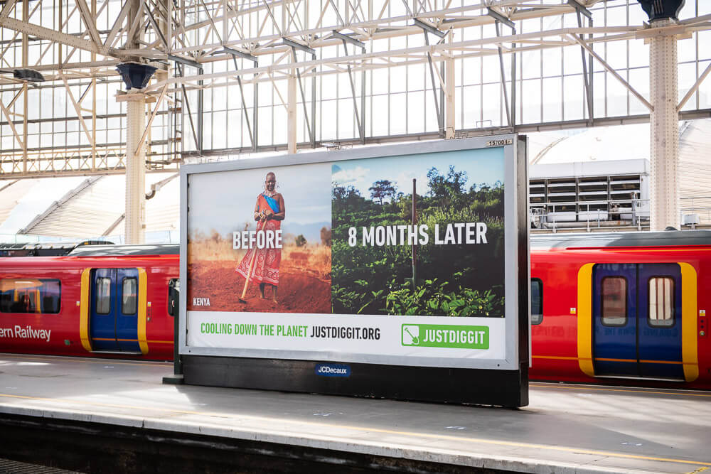2.2_UK_work_what we do_Justdiggit_campaign_OOH_Waterloo_June2020_United Kingdom