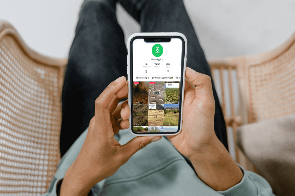 Justdiggit TikTok Mobile Mockup